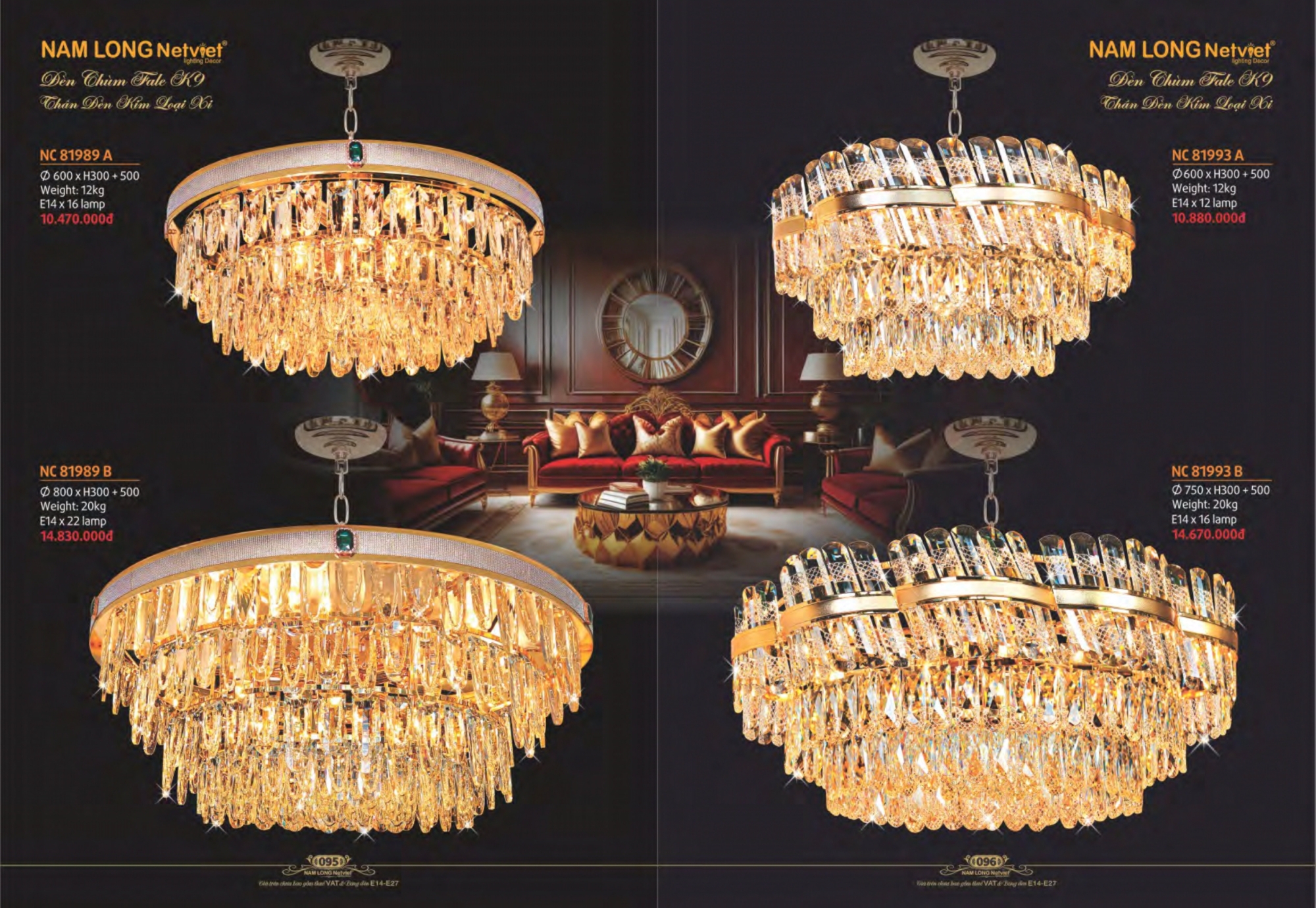 Bảng giá đèn trang trí Nam Long